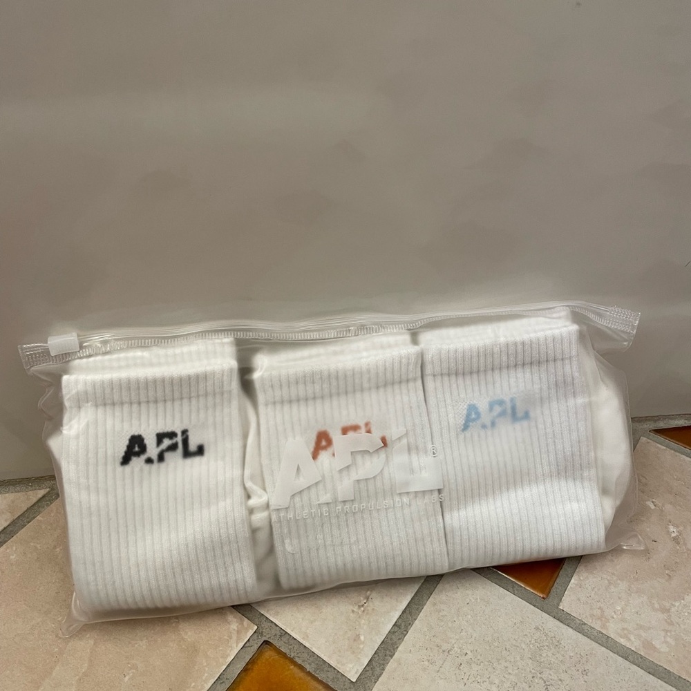 NWT APL Lux Logo Sock 3 Pack -set one